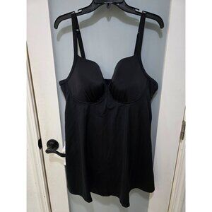 Torrid Black Underwire Swim Dress Size 2R| Plus Size Bathing Suit | NWOT